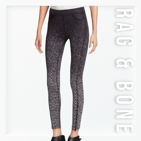 Rag and Bone Lawson Chevron Active Leggings sz XS - Picture 1 of 13